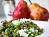 Rețetă Salata de fasole verde cu ansoa si branza de capra